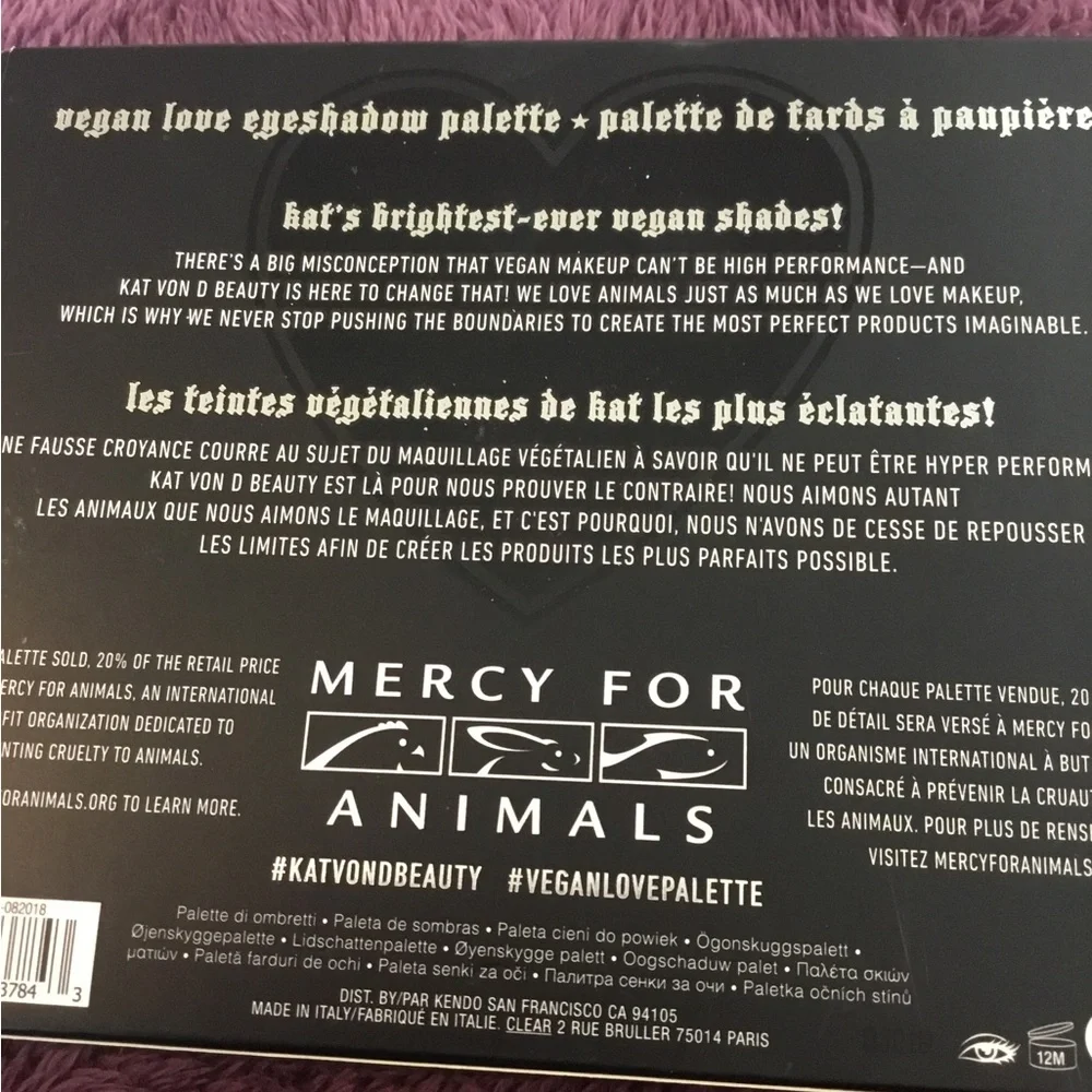 NWT Kat Von D (Vegan ) “LOVE “ Eyeshadow Palette - Picture 6 of 13